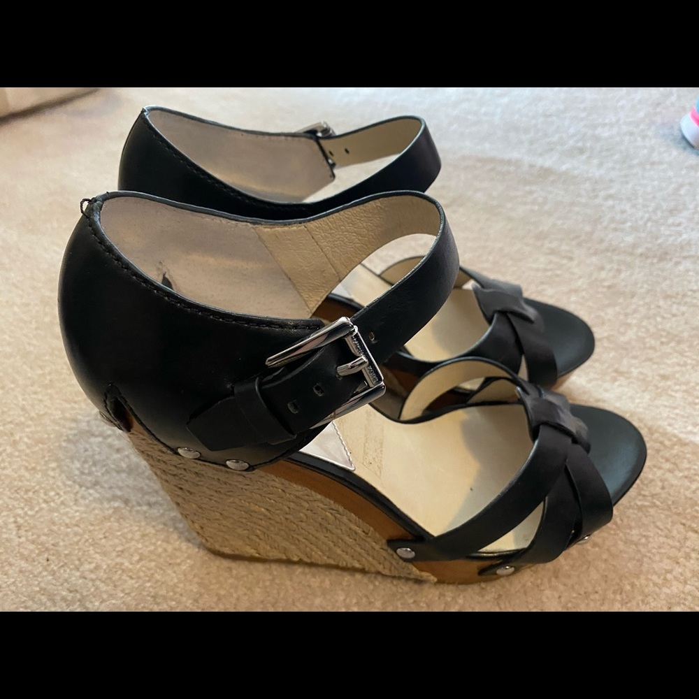 NIB Michael Kors Somerly Wedge shoe black size 9.5